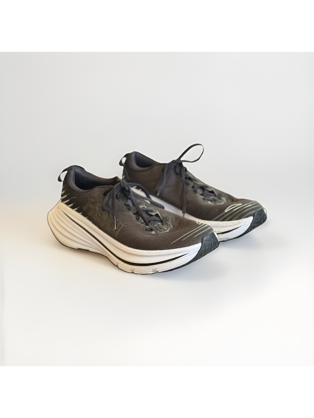 HOKA Bondi X Carbon Plate Running Shoes Women's 10.5 Black White Athletic10.5